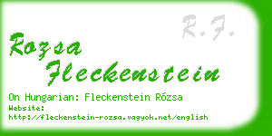 rozsa fleckenstein business card