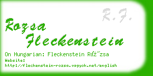 rozsa fleckenstein business card
